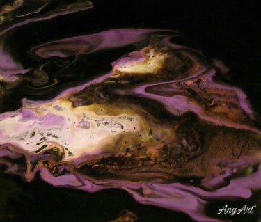 Peinture intitulée "Un volcan en devenir" par Anyart, Œuvre d'art originale, Acrylique