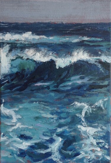 Картина под названием "The sea" - Anyck Alvarez Kerloch, Подлинное произведение искусства, Акрил