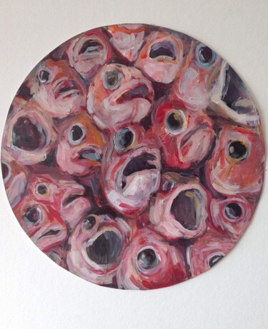 Pittura intitolato "Fish" da Anyck Alvarez Kerloch, Opera d'arte originale, Acrilico