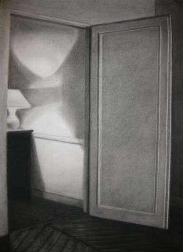 Drawing titled "Open door" by Anyck Alvarez Kerloch, Original Artwork, Charcoal