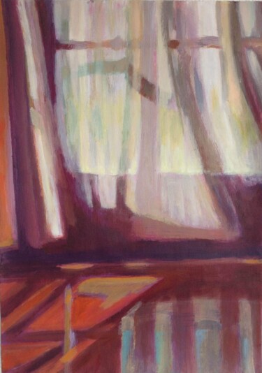 Pittura intitolato "Light and curtains" da Anyck Alvarez Kerloch, Opera d'arte originale, Acrilico