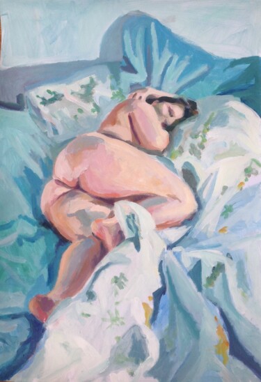 Pintura titulada "La Sieste" por Anyck Alvarez Kerloch, Obra de arte original, Acrílico