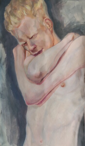 Malerei mit dem Titel "Albino Youth" von Anyck Alvarez Kerloch, Original-Kunstwerk, Acryl