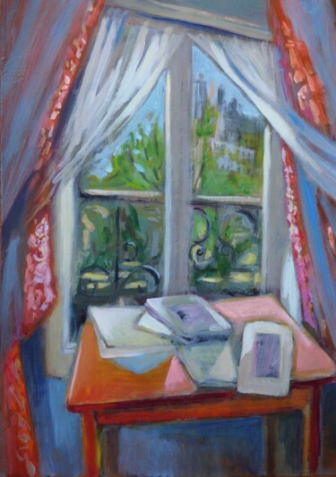 Malarstwo zatytułowany „View from Window #2” autorstwa Anyck Alvarez Kerloch, Oryginalna praca, Akryl