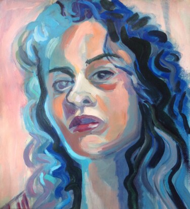 Painting titled "Curls" by Anyck Alvarez Kerloch, Original Artwork, Acrylic
