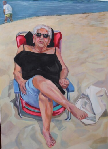 Peinture intitulée "Sunbathing" par Anyck Alvarez Kerloch, Œuvre d'art originale, Acrylique