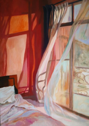 Malerei mit dem Titel "Room 422" von Anyck Alvarez Kerloch, Original-Kunstwerk, Acryl