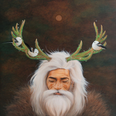 Peinture intitulée "L'Esprit de la Forêt" par Anyse Alagama, Œuvre d'art originale, Acrylique