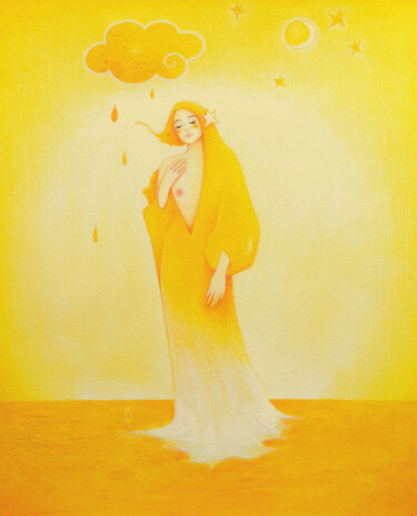 Pintura intitulada "Belle étoile" por Anyse Alagama, Obras de arte originais, Acrílico