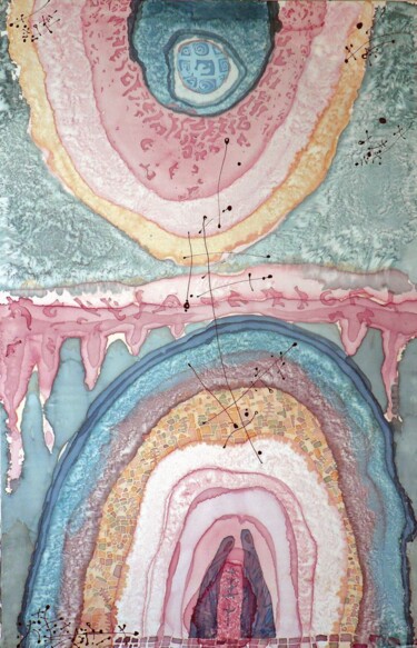 Текстильное искусство под названием "Благовещение" - Анжела Голодецкая, Подлинное произведение искусства, Ткань