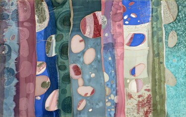 Textile Art με τίτλο "Зерна" από Анжела Голодецкая, Αυθεντικά έργα τέχνης, Ύφασμα