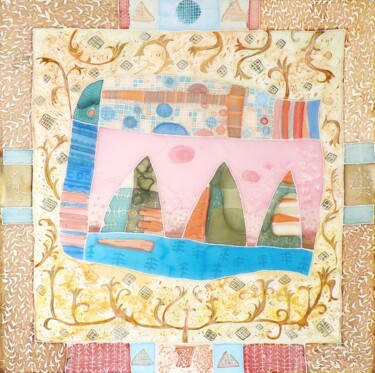 Текстильное искусство под названием "Ихтис" - Анжела Голодецкая, Подлинное произведение искусства, Ткань