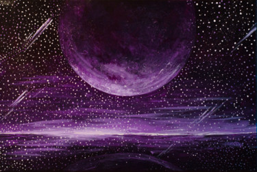 Картина под названием "Cosmic rays" - Anzhela Bagramyan, Подлинное произведение искусства, Акрил