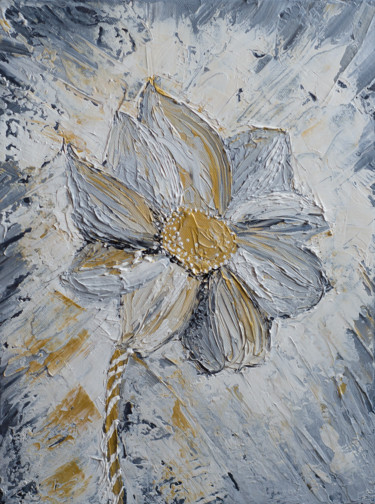 Картина под названием "Abstract flower" - Anzhela Bagramyan, Подлинное произведение искусства, Акрил