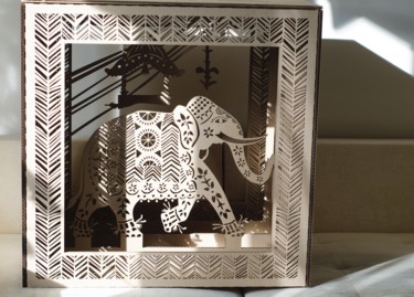 제목이 "Elephant"인 조형물 Anzhela Bagramyan로, 원작, 설치 미술