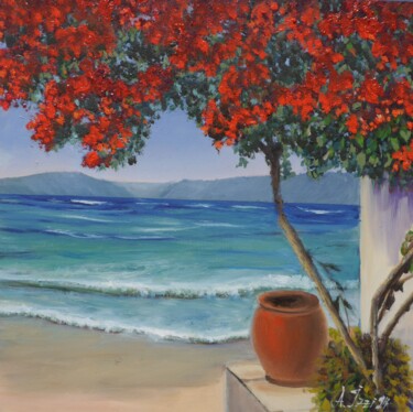 Painting titled "Somewhere in Bodrum…" by Anzhelika Izzi, Original Artwork, Oil