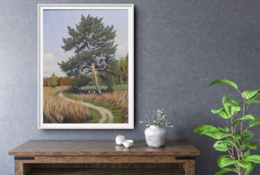 绘画 标题为“Forest trees. The o…” 由Anzhelika Izzi, 原创艺术品, 油 安装在木质担架架上