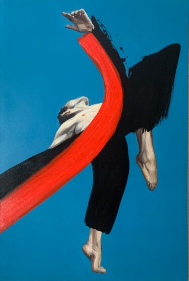 Painting titled "Dance - oil paintin…" by Anzhelika Klimina, Original Artwork, Oil