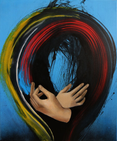 Pintura titulada "Holy Face - oil Pai…" por Anzhelika Klimina, Obra de arte original, Oleo Montado en Bastidor de camilla de…