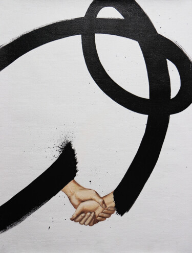 Картина под названием "FOUND MYSELF-OIL PA…" - Anzhelika Klimina, Подлинное произведение искусства, Акрил