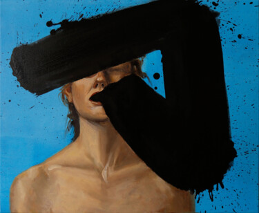 Malarstwo zatytułowany „VOICE - OIL PAINTIN…” autorstwa Anzhelika Klimina, Oryginalna praca, Olej Zamontowany na Drewniana r…