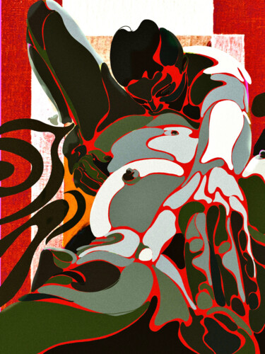 Картина под названием "spots erotic 3" - Anzor Valetov, Подлинное произведение искусства, Масло Установлен на Деревянная рам…