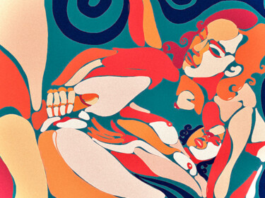 Pintura titulada "spots erotic 12" por Anzor Valetov, Obra de arte original, Oleo Montado en Bastidor de camilla de madera