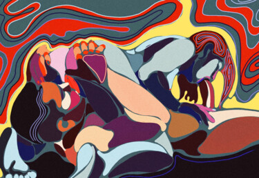 Pintura titulada "spots erotic 5" por Anzor Valetov, Obra de arte original, Oleo Montado en Bastidor de camilla de madera