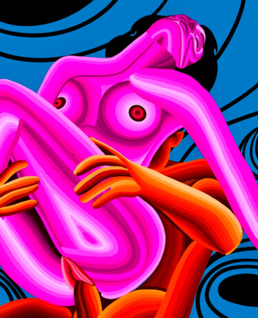 Картина под названием "erotic 13" - Anzor Valetov, Подлинное произведение искусства, Масло Установлен на Деревянная рама для…
