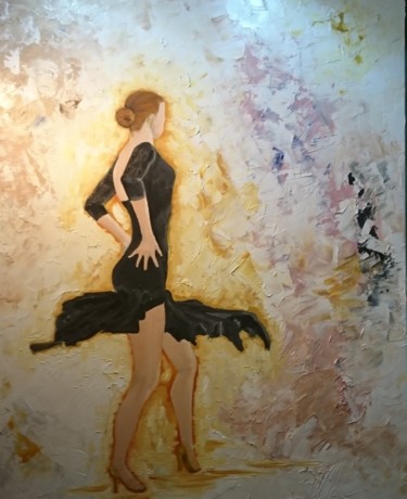 Peinture intitulée "La danseuse de sals…" par Aoguste, Œuvre d'art originale, Huile