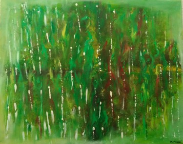 Peinture intitulée "Vert espoir" par Marion Myriam, Œuvre d'art originale, Acrylique