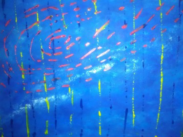 Painting titled "Ailleurs" by Marion Myriam, Original Artwork