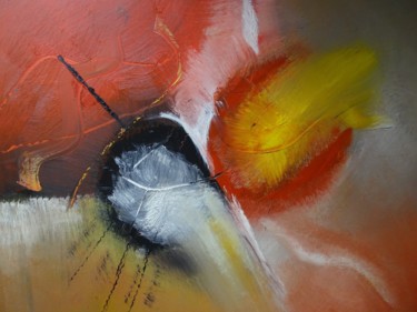 Painting titled "Collision" by Marion Myriam, Original Artwork, Oil