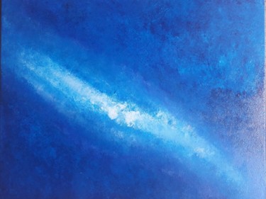 Pintura intitulada "bleu méditerranée." por Marion Myriam, Obras de arte originais, Acrílico