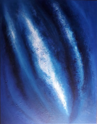 Painting titled "Galaxy ." by Marion Myriam, Original Artwork, Oil