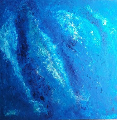 Painting titled "Dauphins." by Marion Myriam, Original Artwork, Acrylic