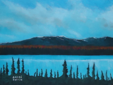 Peinture intitulée "Willow Creek" par André Potvin, Œuvre d'art originale, Acrylique