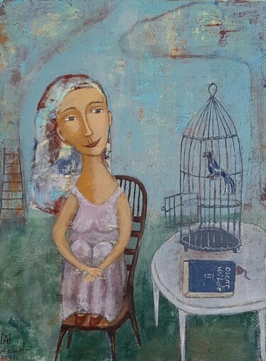 Картина под названием "Выбор есть" - Анна Милькис, Подлинное произведение искусства, Акрил Установлен на Деревянная рама для…