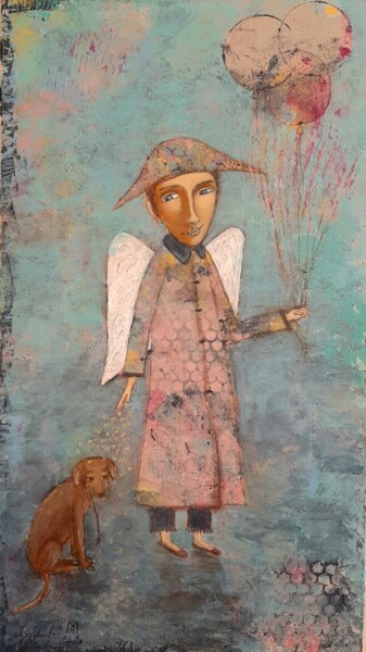 Pintura intitulada "Потерялась" por Anna Milkis, Obras de arte originais, Acrílico