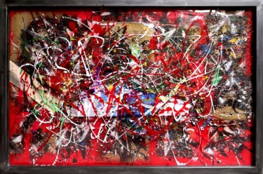 Painting titled "XWB" by Aperato, Original Artwork, Acrylic Mounted on Metal