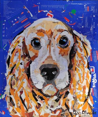 Collages titled "Coker spaniel" by Ana Almeida, Original Artwork, Collages