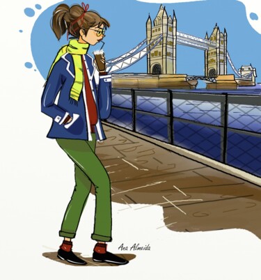 Arte digital titulada "Londres" por Ana Almeida, Obra de arte original, Pintura Digital