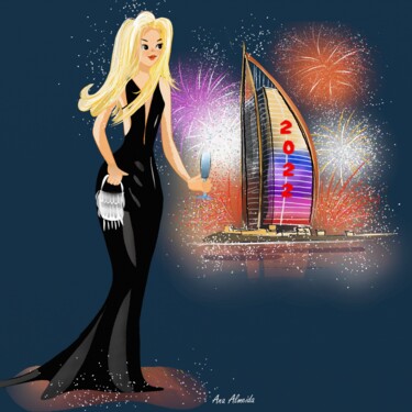 Arte digital titulada "Dubai" por Ana Almeida, Obra de arte original, Pintura Digital