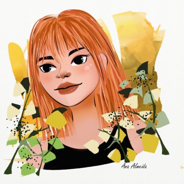 「Rafaela」というタイトルのデジタルアーツ Ana Almeidaによって, オリジナルのアートワーク, デジタル絵画