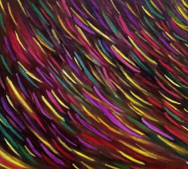 Картина под названием "positive energy" - Αφροδιτη Ζαμπετακη, Подлинное произведение искусства, Масло