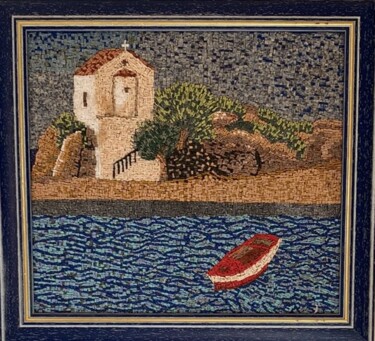 Escultura titulada "Η Παναγιά η γοργόνα…" por Aphrodite Zampetake, Obra de arte original, Mosaico