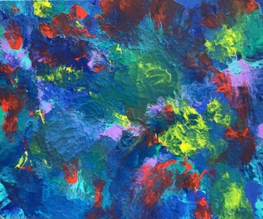Картина под названием "Κοραλιογενής Ύφαλος…" - Αφροδιτη Ζαμπετακη, Подлинное произведение искусства, Акрил