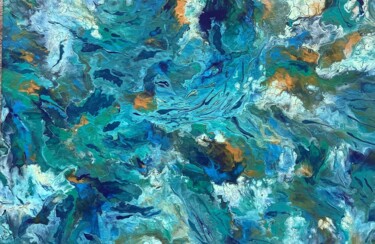 Картина под названием "Alien seascape 4" - Αφροδιτη Ζαμπετακη, Подлинное произведение искусства, Акрил