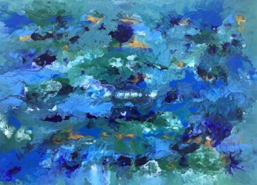 Painting titled "Underwater world" by Aphrodite Zampetake, Original Artwork, Acrylic