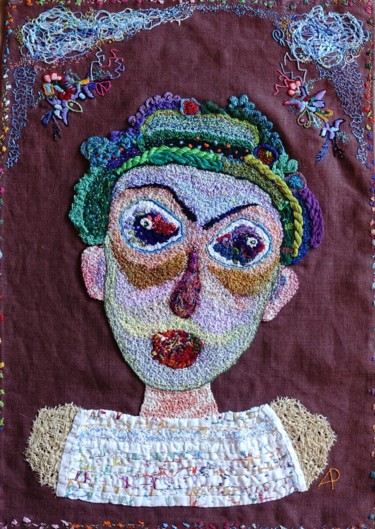 Art textile intitulée "La bayadère" par Apignat, Œuvre d'art originale, Fil